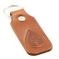 Leather Keyring keyFob Tree of Life Design Tan Colour