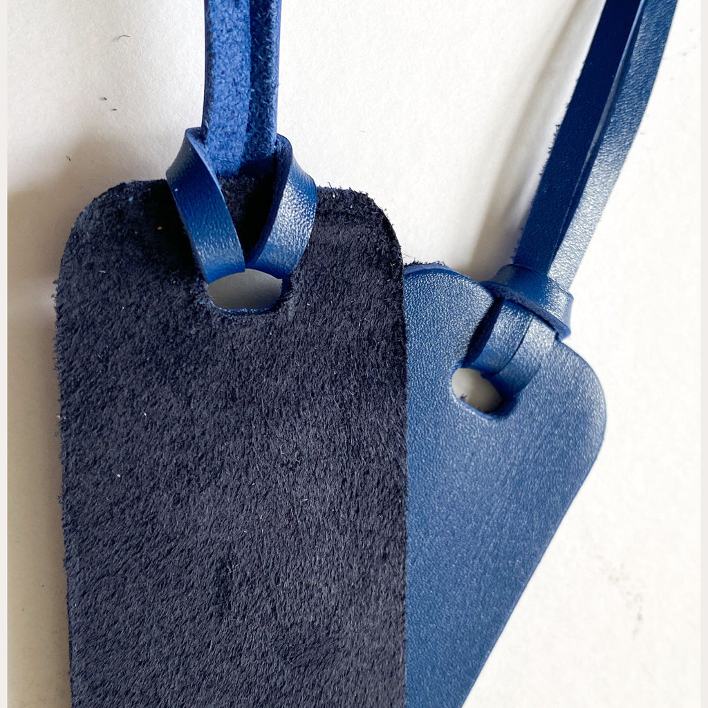 Leather Bookmark Royal Blue & Navy Suede Page Marker